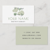 Voedingsdeskundige Diëtist Getrokken Groenten Camo Visitekaartje (Voorkant / Achterkant)