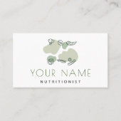 Voedingsdeskundige Diëtist Getrokken Groenten Camo Visitekaartje (Voorkant)