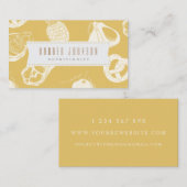 Voedingsdeskundige Diëtist getrokken voedsel neutr Visitekaartje (Voorkant / Achterkant)