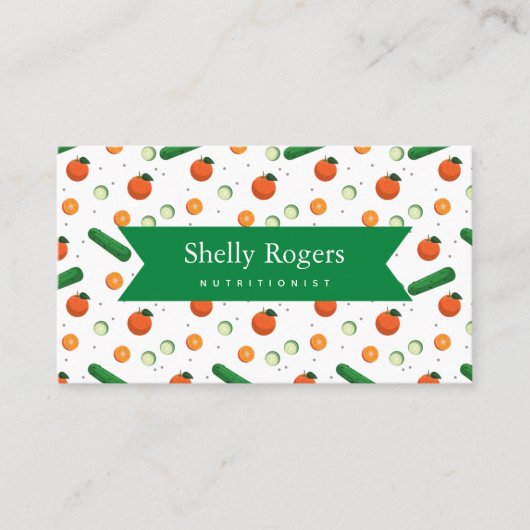 Voedingsdeskundige Diëtist Gezond Dieet Gewichtsve Visitekaartje (Voorkant)