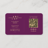 Voedingsdeskundige Diëtist Luxe Paarse Modern Visitekaartje (Achterkant)