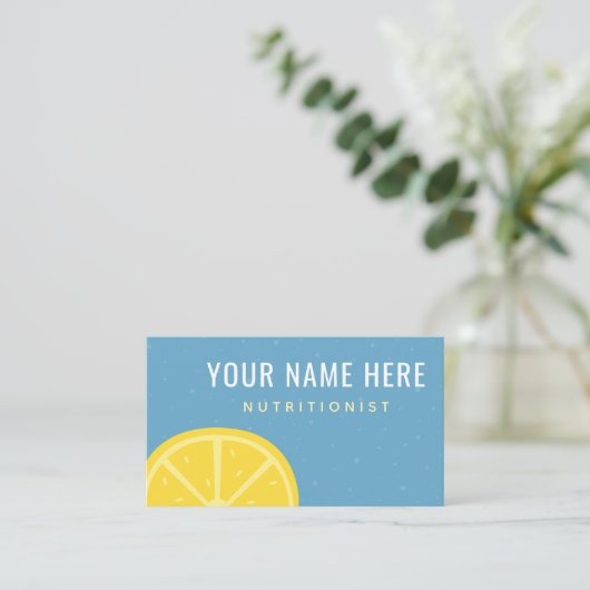 Voedingsdeskundige Diëtiste Citrus Citrus Social M Visitekaartje (Staand voorkant)