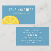 Voedingsdeskundige Diëtiste Citrus Citrus Social M Visitekaartje (Voorkant / Achterkant)