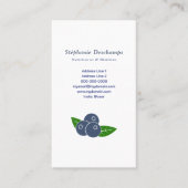 Voedingsdeskundige & Dietitian Blueberry Visitekaa Visitekaartje (Voorkant)