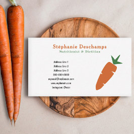 Voedingsdeskundige & Dietitian Wortel Visitekaartj Visitekaartje