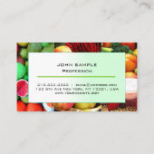 Voedingsdeskundige Gezond Leven Kleurrijke Vruchte Visitekaartje (Achterkant)