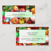 Voedingsdeskundige Gezond Leven Kleurrijke Vruchte Visitekaartje (Voorkant / Achterkant)
