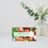 Voedingsdeskundige Moderne Kleurrijke Vruchten Visitekaartje (Staand voorkant)