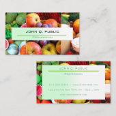 Voedingsdeskundige Moderne Kleurrijke Vruchten Visitekaartje (Voorkant / Achterkant)