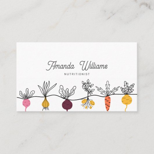 Voedingsdeskundige Personal Chef Minimalist Cool V Visitekaartje (Voorkant)