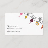 Voedingsdeskundige Personal Chef Minimalist Cool V Visitekaartje (Achterkant)