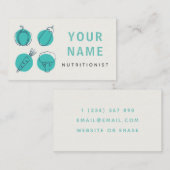 Voedingsdeskundige Veggies Iconen Gezond Voedsel D Visitekaartje (Voorkant / Achterkant)