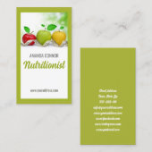 Voedingsdeskundige Voedingscoach Appel Fruit Kaart Visitekaartje (Voorkant / Achterkant)