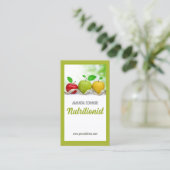 Voedingsdeskundige Voedingscoach Appel Fruit Kaart Visitekaartje (Staand voorkant)