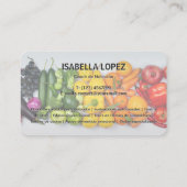 Voedingsdeskundige voedingscoach tweetalig visitekaartje (Achterkant)