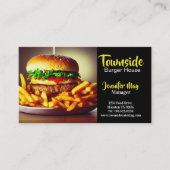 Voedingsdiner Beef Bacon Egg Burger House Restaura Visitekaartje (Voorkant)