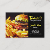 Voedingsdiner Beef Burger en Fries House Restauran Visitekaartje (Voorkant)