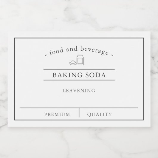 Voedingsetiketten Voedselcontainer Etiket (Enkel label)