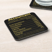 voedingsfactoraccountant, voedingsfacetten bier onderzetter (Linkerzijde)