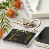 voedingsfactoraccountant, voedingsfacetten sleutelhanger (Voorkant Rechts)