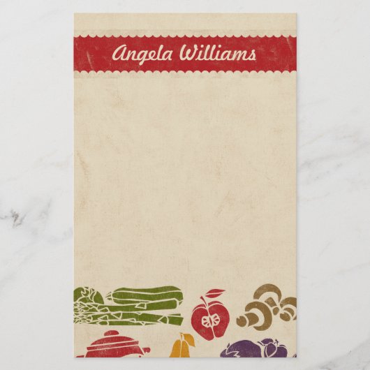 Voedingsfeest - Aangepaste schrijfbenodigdheden Briefpapier (Voorkant)
