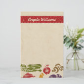 Voedingsfeest - Aangepaste schrijfbenodigdheden Briefpapier (Staand voorkant)