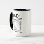 Voedingsfeit voor papa vader cadeau mok (Voorkant links)
