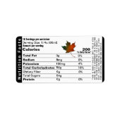 Voedingsfeiten Adres Etiket met Maple Leaf (Voorkant)