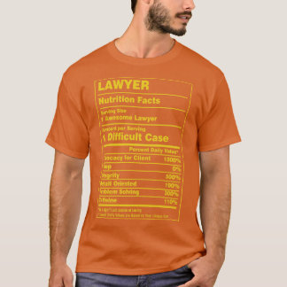 Voedingsfeiten advocaat t-shirt