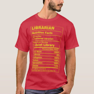 Voedingsfeiten Bibliothecaris T-shirt