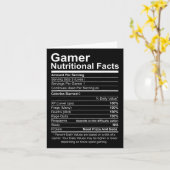 Voedingsfeiten Cool Gamer Videospel Grappig Kaart (Gele Bloem)
