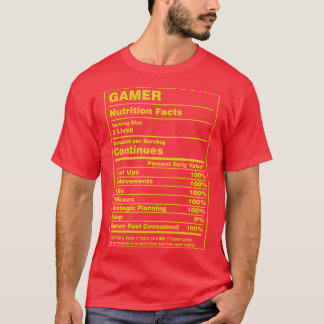 Voedingsfeiten Gamer T-shirt