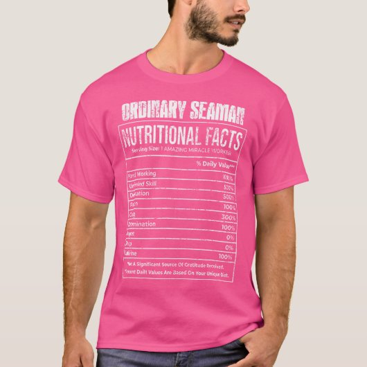 Voedingsfeiten Gewone Zeeman Functietitel T-shirt (Voorkant)
