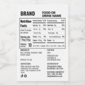 voedingsfeiten Ingrediënt Etiket op voedingsmidde (Enkel label)