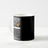 Voedingsfeiten Leukemie Awareness Ribbon Koffiemok (Voorkant links)