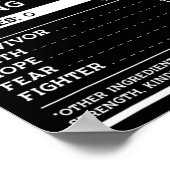 Voedingsfeiten Leukemie Awareness Ribbon Poster (Hoek)