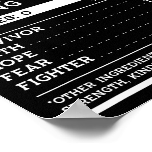 Voedingsfeiten Leukemie Awareness Ribbon Poster (Hoek)