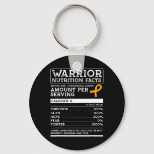 Voedingsfeiten Leukemie Awareness Ribbon Sleutelhanger