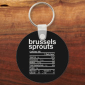 Voedingsfeiten over spruitjes Funny Thanksgiving Sleutelhanger (Voorkant)