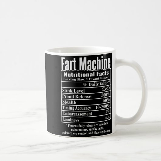 Voedingsfeiten Scheetmachine Vadergrappen Funny Fu Koffiemok (Rechts)