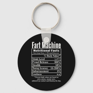 Voedingsfeiten Scheetmachine Vadergrappen Funny Fu Sleutelhanger