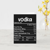 Voedingsfeiten Vodka Thanksgiving Grappig Drinken Kaart (Gele Bloem)