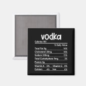 Voedingsfeiten Vodka Thanksgiving Grappig Drinken Magneet (Voorkant / Achterkant)