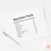Voedingsfeiten Voedingsetiketten Vierkante Sticker (Envelop)