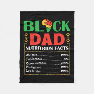 Voedingsfeiten voor Afrika Zwarte Vader Melanine B Fleece Deken