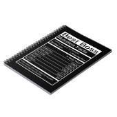 Voedingsfeiten voor de beste baas Grappige spreuk Notitieboek (Linkerzijde)