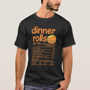 Voedingsfeiten voor dinerbroodjes Thanksgiving X M T-shirt