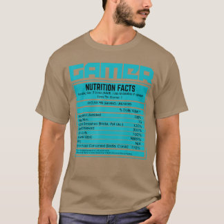 Voedingsfeiten voor gamers Funny Gaming Game Liefh T-shirt