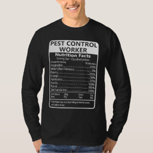 Voedingsfeiten voor ongediertebestrijder Sarcasme T-shirt