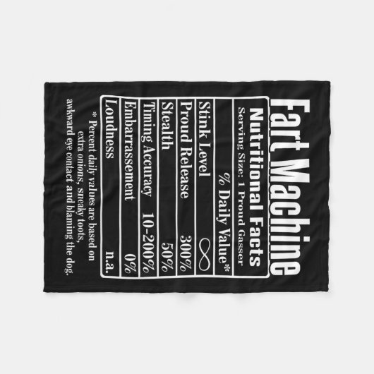 Voedingsfeiten Winkelwagen Machine Dad Jokes Funny Fleece Deken (Voorkant (Horizontaal))